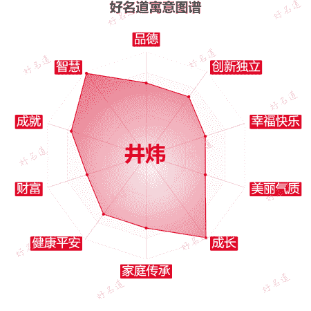 名字井炜的寓意图谱