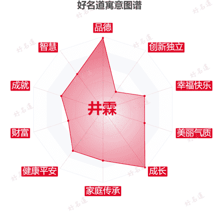 名字井霖的寓意图谱