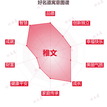 名字稚文的寓意图谱