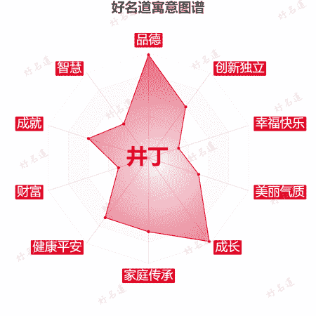 名字井丁的寓意图谱