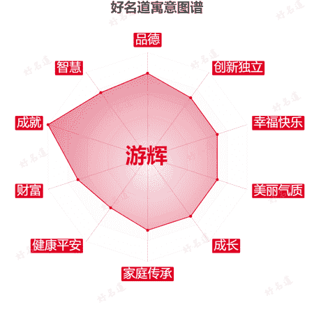 名字游辉的寓意图谱