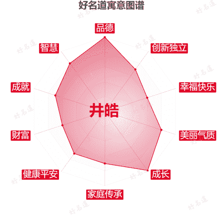 名字井皓的寓意图谱