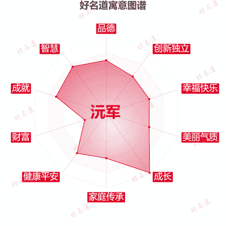 名字沅军的寓意图谱