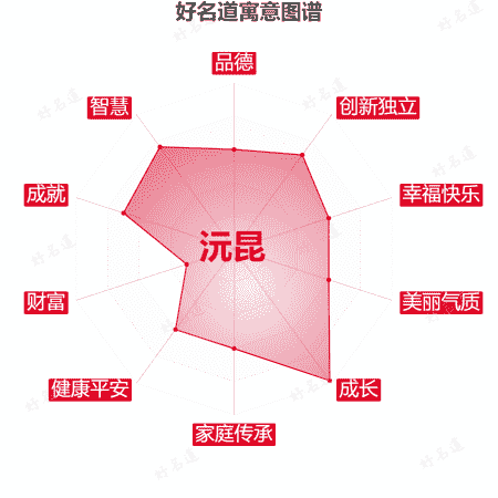 名字沅昆的寓意图谱