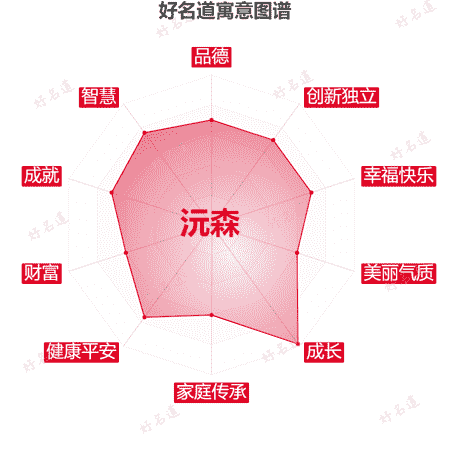 名字沅森的寓意图谱