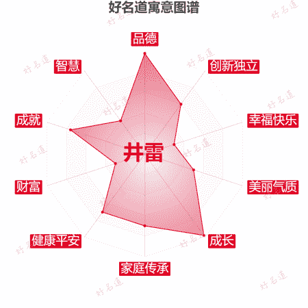 名字井雷的寓意图谱