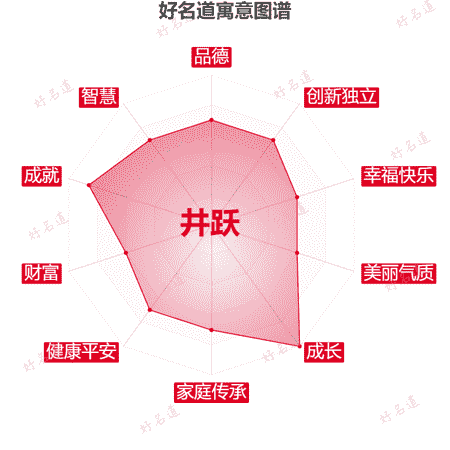 名字井跃的寓意图谱