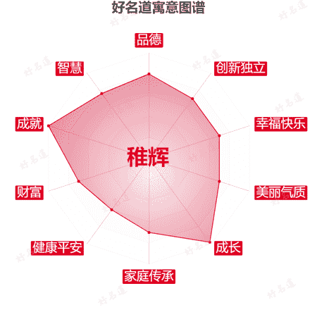 名字稚辉的寓意图谱