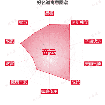 名字奋云的寓意图谱