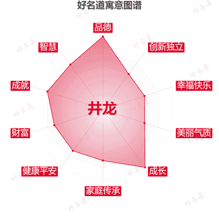 名字井龙的寓意图谱