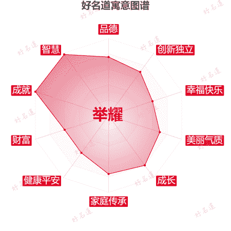 名字举耀的寓意图谱