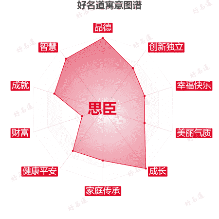 名字思臣的寓意图谱
