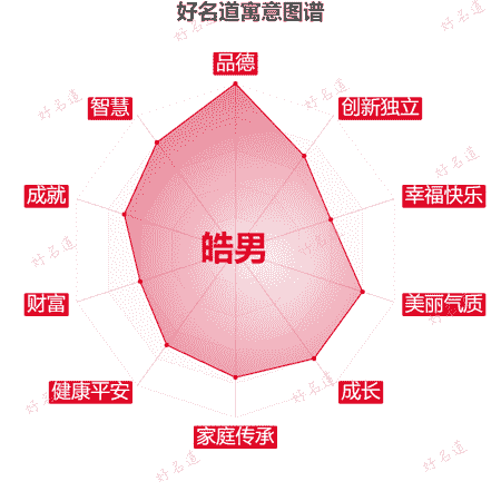 名字皓男的寓意图谱