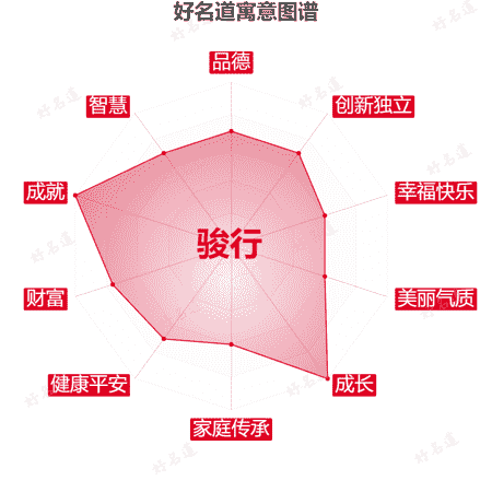 名字骏行的寓意图谱