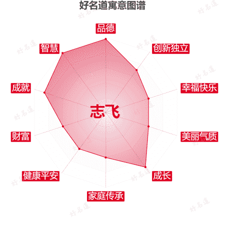 名字志飞的寓意图谱