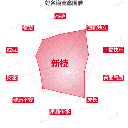 名字新枝的寓意图谱