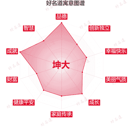 名字坤大的寓意图谱