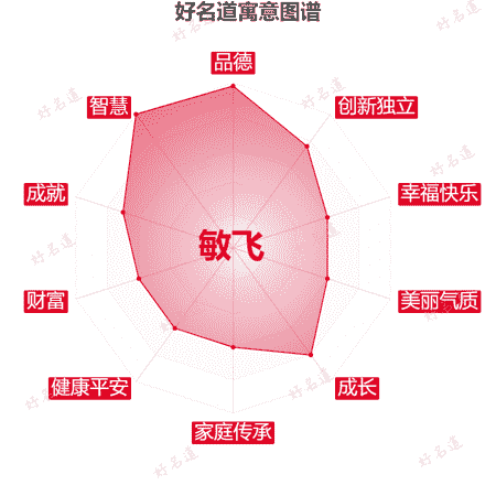 名字敏飞的寓意图谱