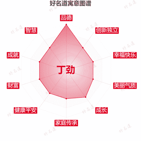 名字丁劲的寓意图谱