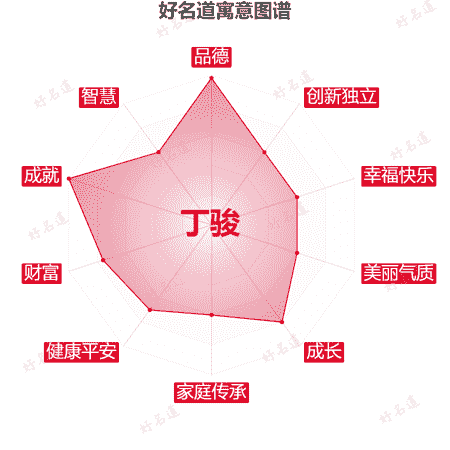 名字丁骏的寓意图谱