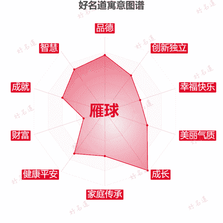 名字雁球的寓意图谱