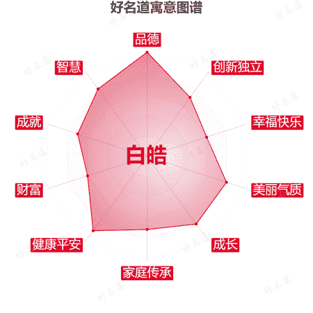 名字白皓的寓意图谱