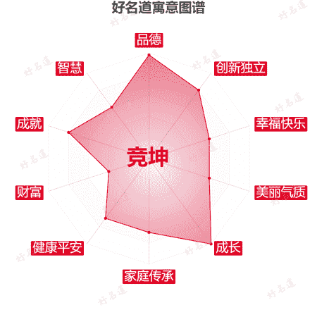 名字竞坤的寓意图谱
