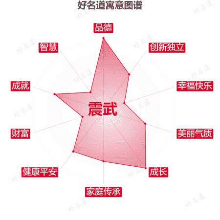 名字震武的寓意图谱