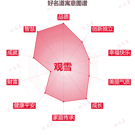 名字观雪的寓意图谱